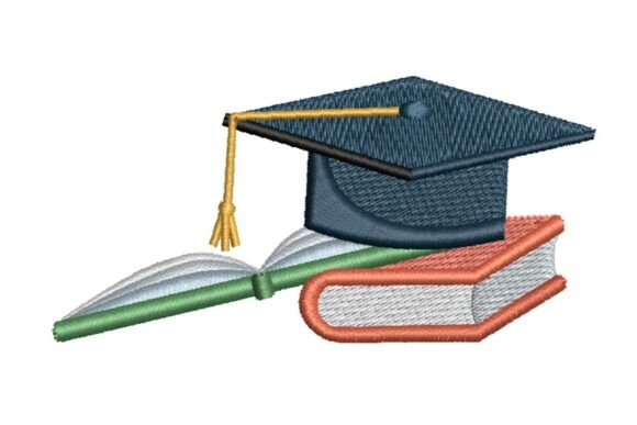 Graduation Cap and Books Embroidery Design Review