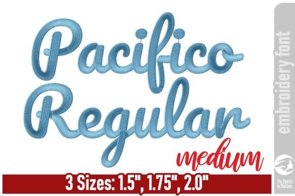 Pacifico Regular Embroidery Font – Boutique Apparel Review
