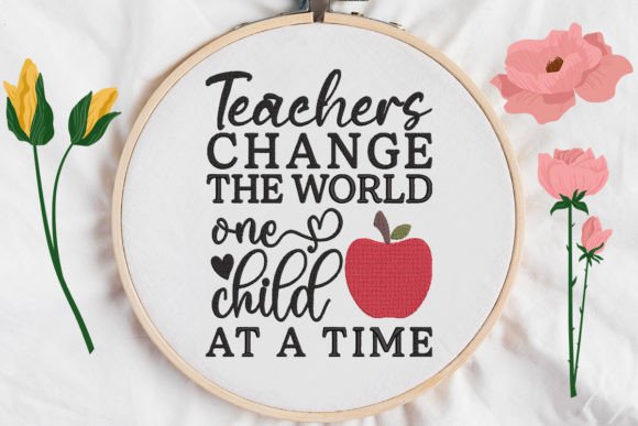 Teachers Change the World One Child Embroidery Review
