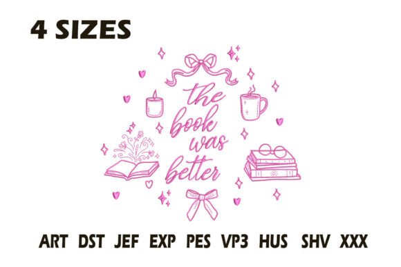The Book Was Better Embroidery Design Review